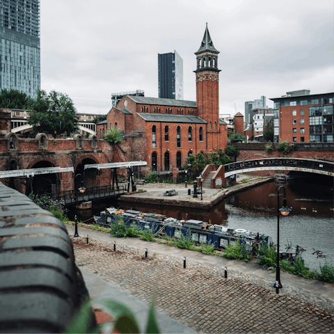 Amble down to the River Irwell, just minutes away