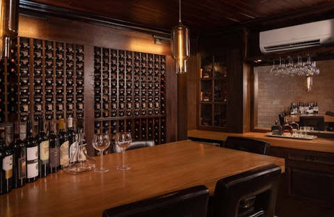 Uncork an evening in the dedicated wine cellar and bar