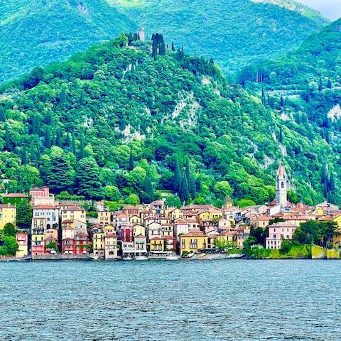 Take a boat across the lake or drive to Varenna, 14 kilometres away