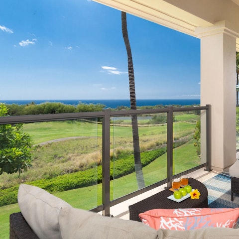 Admire views of the North Pacific Ocean from the private terrace