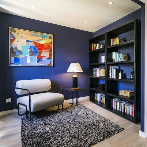 Spend afternoons in your library, cosied up in the armchair