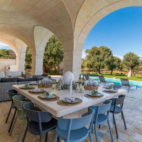 Light the barbecue and savour magical evenings on the terrace