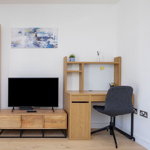 Keep on top of emails from the dedicated desk space