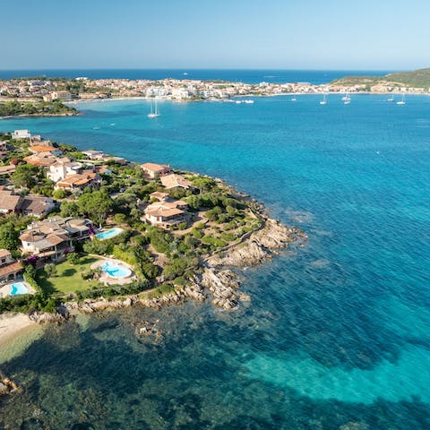 Stay in Baia Caddinas on the fringes of the picturesque Golfo Aranci