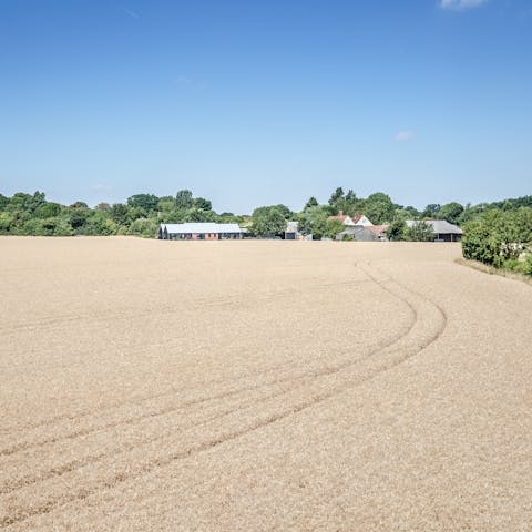 Look at beautiful views of the English countryside from all angles of the home