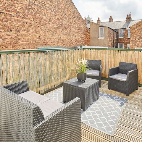 Enjoy cheese and wine out on deck when the sun is at its brightest