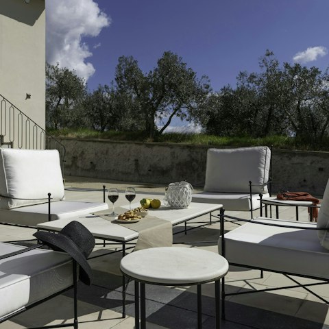 Dine alfresco or enjoy drinks on one of the numerous terraces