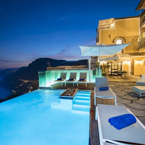 Sip cocktails as the sun sets – the alfresco dining area is a great spot
