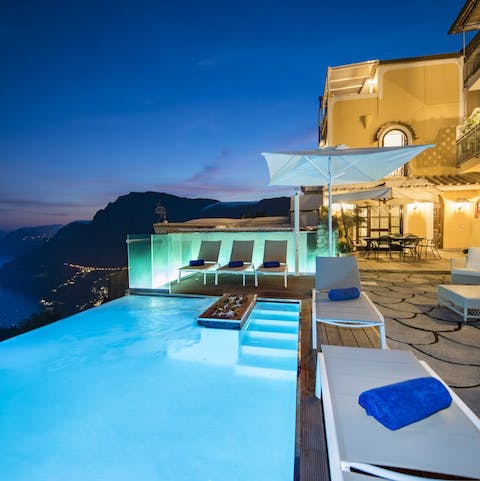 Sip cocktails as the sun sets – the alfresco dining area is a great spot