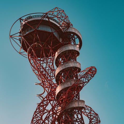 See East London from the heights of the ArcelorMittal Orbit