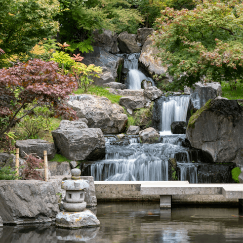 Find a moment zen at Holland Park, fifteen minutes away