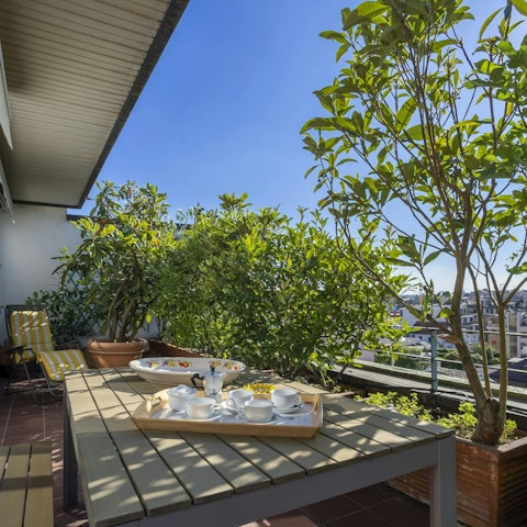 Enjoy long lunches on the private terrace