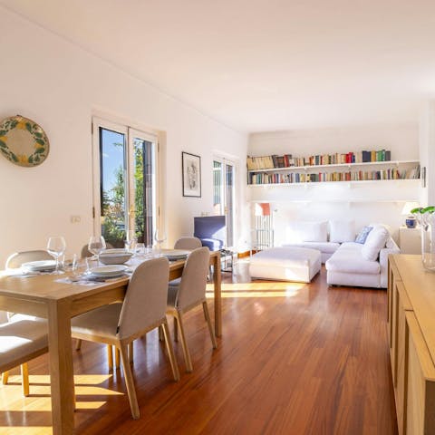 Gather in the open-plan living space