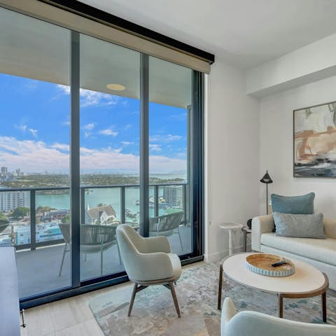 Admire the stunning views over the Atlantic Ocean and the city