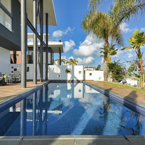 Cool off from the Cypriot sun in the private pool