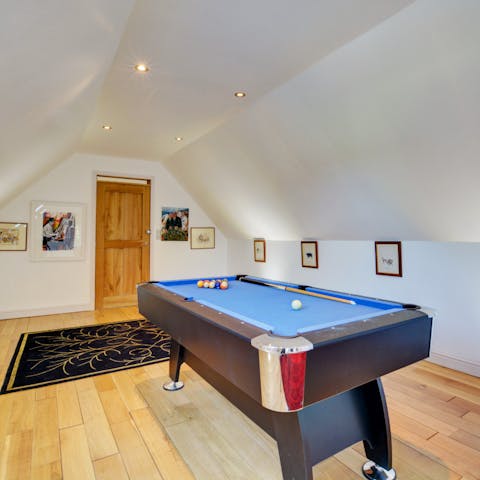 Play pool together in the shared games room
