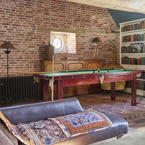 Challenge your court to a game of billiards 