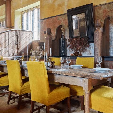 Feast like kings in the elegant dining room