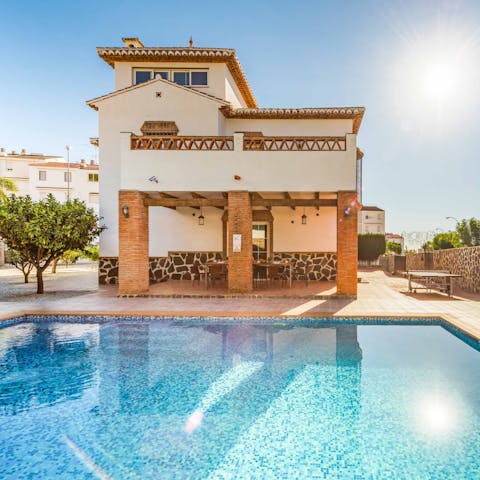 Soak up the sun from your private pool – there are seats under the water