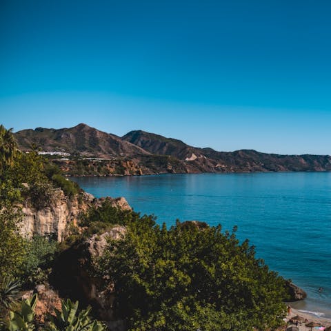Explore Nerja's coast – you can even walk to Playa Burriana