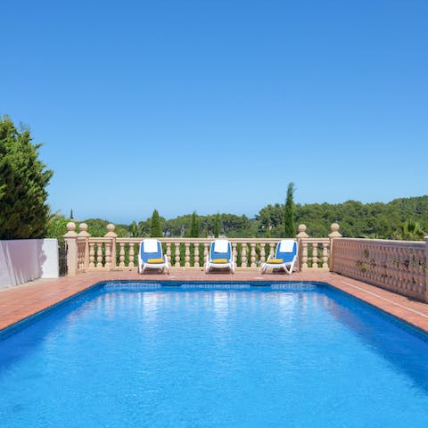 Swim a few lengths in the pool before your morning coffee