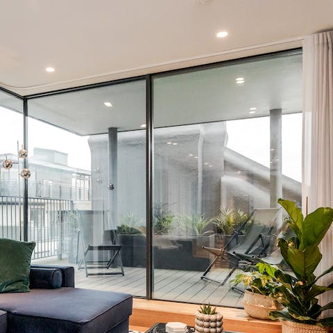 Step out onto your private terrace and enjoy a relaxing drink