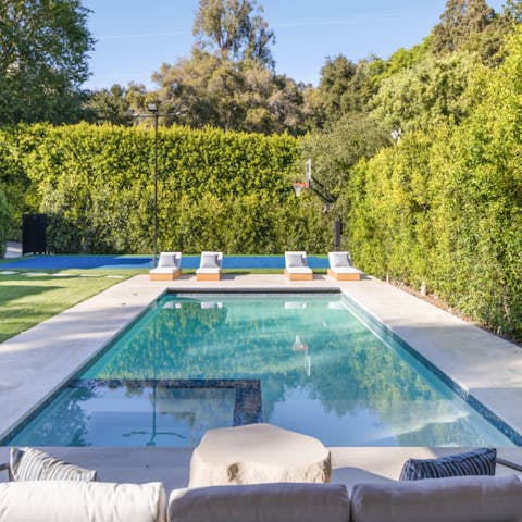 Soak up the Californian sun by the pool