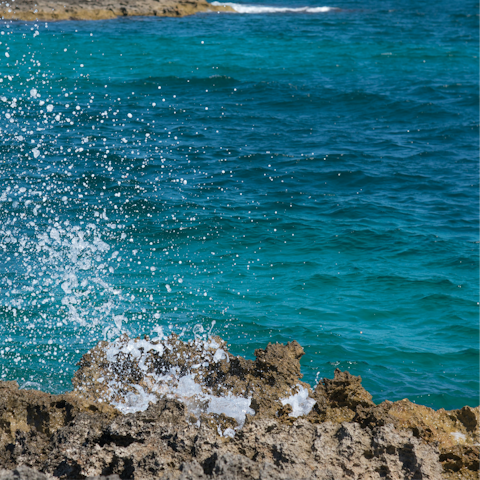 Splash around in the sea in nearby Savelletri