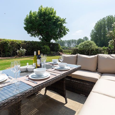 Relax in style in the outdoor lounge