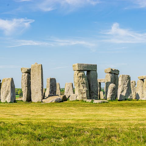 Plan a morning jaunt to Stonehenge, you'll be there in just over half-an-hour's drive