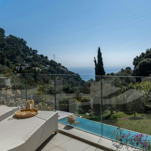 Admire sea views over rosé on the rooftop terrace
