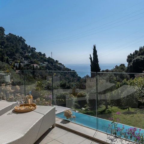 Admire sea views over rosé on the rooftop terrace