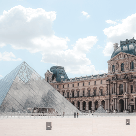 Browse the wonderful art collections at the nearby Louvre Museum