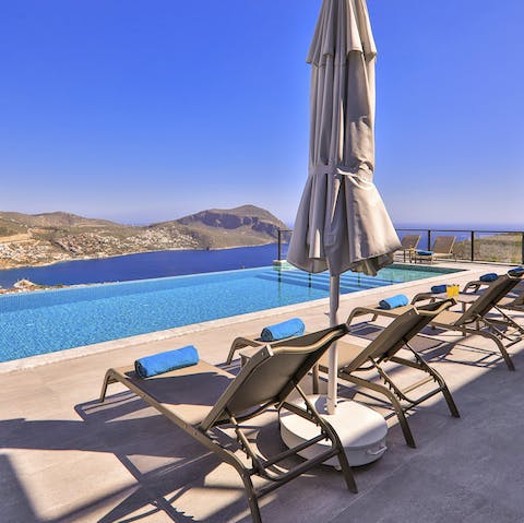 Dive into the infinity pool