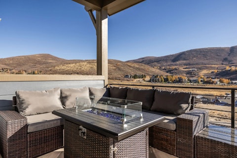 Relax on the balcony with drinks as the evening cools
