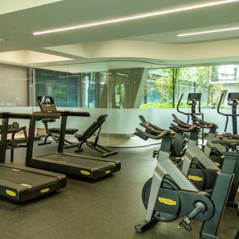Keep on top of fitness in the shared gym