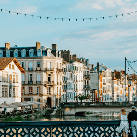 Take the ten-minute drive to the beautiful city of Bayonne