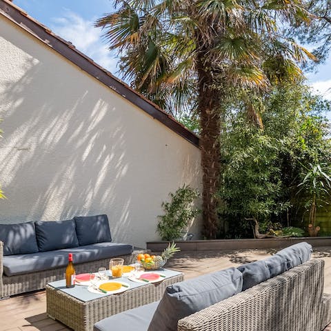 Enjoy breakfast in the privacy of your garden