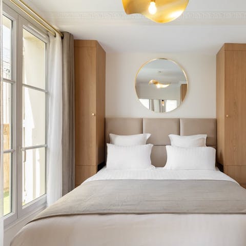 Let the fresh air in through the bedroom balcony doors