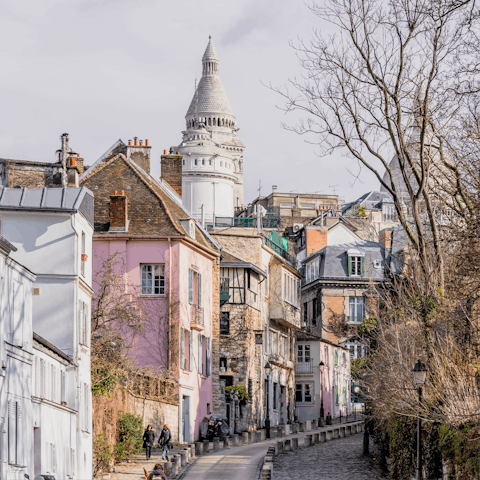Explore the cobbled streets of nearby Montmartre