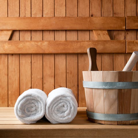 Unwind in the sauna at end of an exciting day spent exploring the island