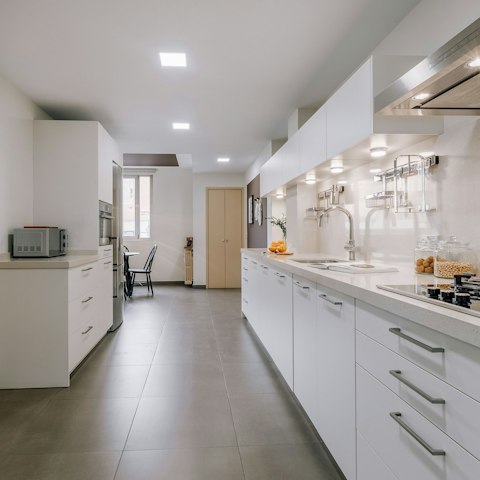 Cook some Spanish classics in the spacious kitchen