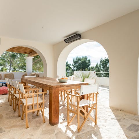 Grill up a storm on the barbecue then tuck in alfresco on the patio