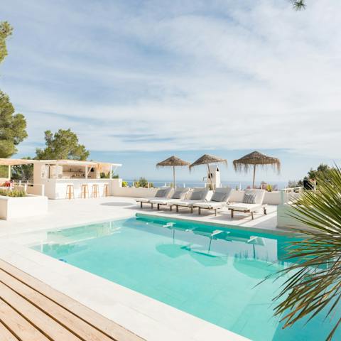 Admire the sea views from the private pool deck
