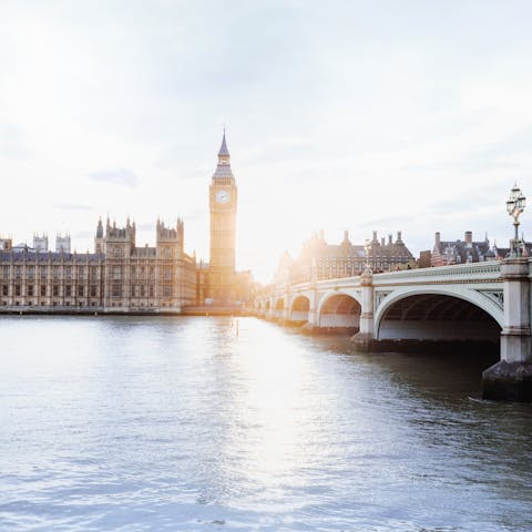 Sightsee in Westminster, only a thirty-minute ride on the District Line
