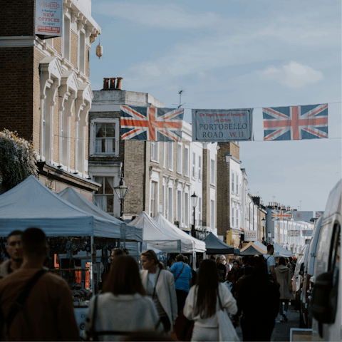 Shop for antiques at nearby Portobello Road Market