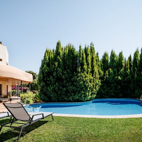 Make a splash as you spend sunny days in the cool private pool