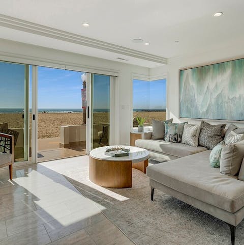 Feel the fresh sea breeze from the comfort of the living room