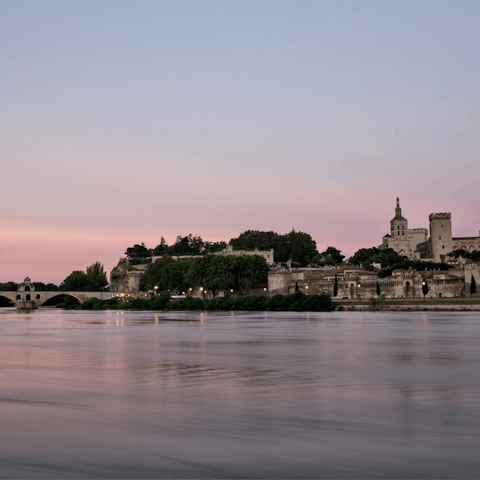 Explore the beautiful city of Avignon, just an hour away