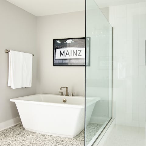 Soak away aches and pains in your deep bath tub